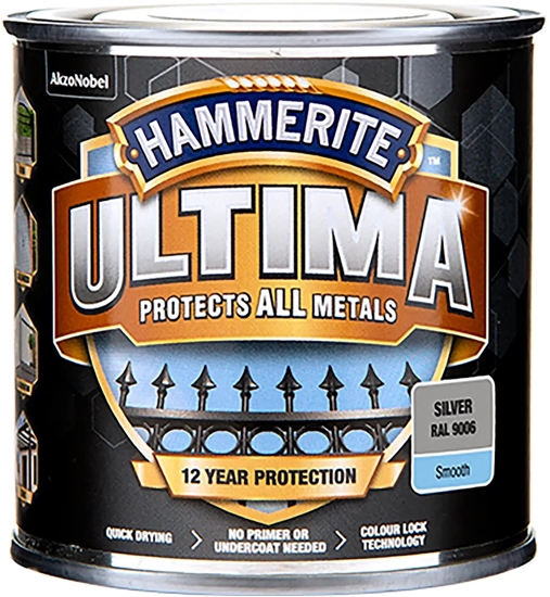 Picture of Hammerite Hammerite Ultima Metalmaling - Sølv - RAL 9006 - 250 ml.