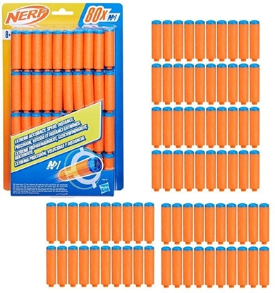 Picture of Hasbro Hasbro Naboje piankowe NERF N1 - zestaw 80 szt. strzaki D. 6cm ZA6189 EDUKAMP