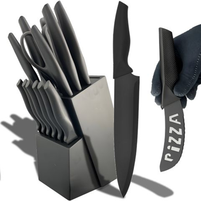 Picture of Heesem O821 Set of knives with a stand (15 pieces)