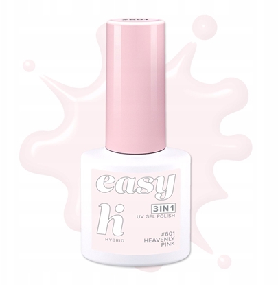 Attēls no Hi Hybrid HI HYBRID Easy 3w1 Lakier hybrydowy nr. 601 Heavenly Pink 5 ml