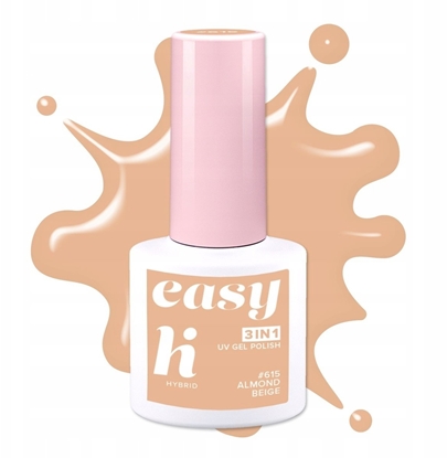 Attēls no Hi Hybrid HI HYBRID Easy 3w1 Lakier hybrydowy nr. 615 Almond Beige 5 ml