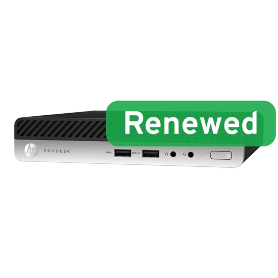 Picture of HP Renewed Grade A | ProDesk 400 G4 | Intel Core i3 | i3-8100T | 8 GB | SSD | 128 GB | Intel UHD Graphics 630 | Windows 11 Pro