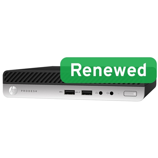 Picture of HP Renewed Grade B | ProDesk 600 G4 DM | Intel Core i3 | i3‑8100T | 8 GB | NVMe | 128 GB | Intel UHD Graphics 630 | Windows 11 Home