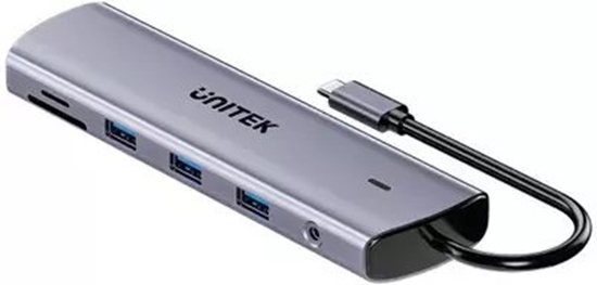 Изображение HUB USB Unitek Unitek Hub USB-C 11w1 z obsug dwóch monitorów | 4K@30Hz | RJ45 | PD 100 W | SD i microSD