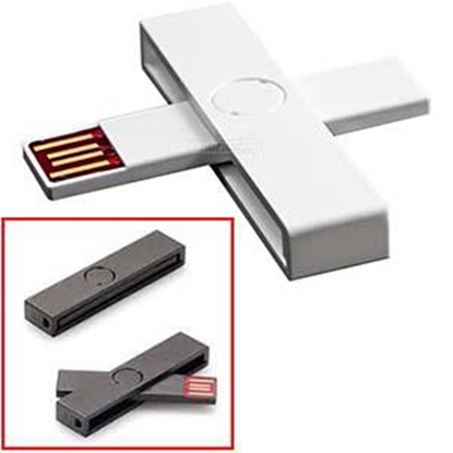 Attēls no ID karšu lasītājs USB, balts +iD