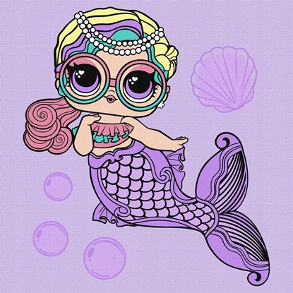 Picture of Ideyka Malowanie po numerach IDEYKA, 40x40cm, L.O.L. Surprise! Mermaids Miss 1 szt., w pudeku