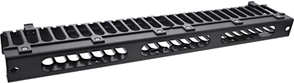 Изображение InLine InLine® 19" 1U Cable management panel, RAL 9005 black