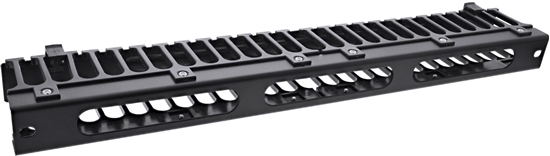 Изображение InLine InLine® 19" 1U Cable management panel, RAL 9005 black