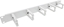 Attēls no InLine InLine® 19" Cable management panel, 5 small brackets, RAL7035, grey