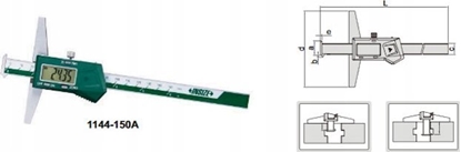 Picture of Insize GLEBOKOSC. CYFR.  150/100 MAGF HAKOWY DWUSTR.