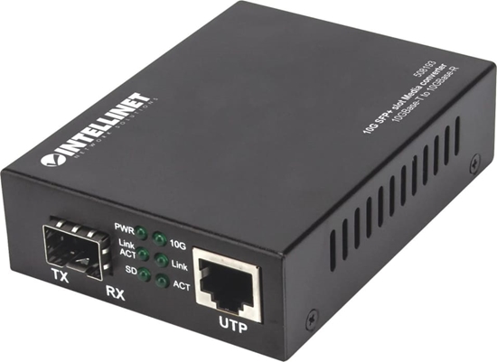 Изображение Intellinet 508193 tīlkla mediju pārveidotājs 10000 Mbit/s Melns