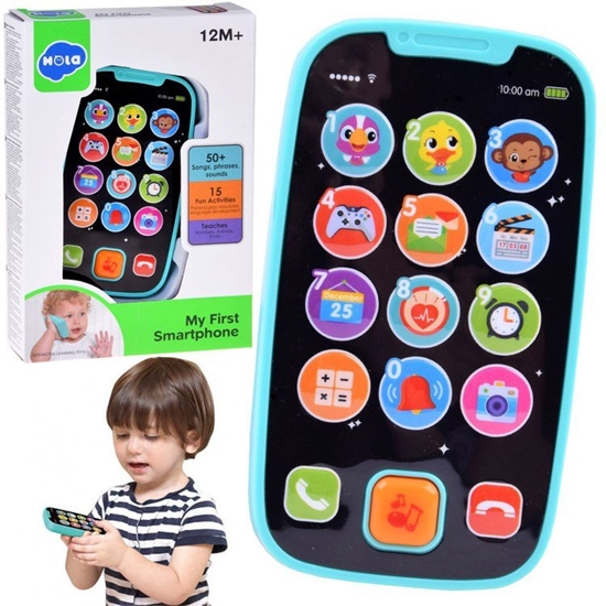 Изображение Interaktywny Telefon dla Dziecka Edukacyjna Zabawka Smartfon Hola ZA5670 EDUKAMP