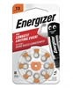 Изображение Izmērs 13 baterijas 1.45V Energizer Zn-Air PR48 iepakojumā 8 gb.