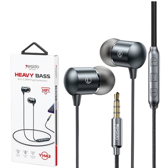 Picture of yesido YH42 Earphone 3.5mm With Microfone Black