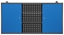 Attēls no Jan Nowak Pytka szafka wiszca do garau BEN, 1200 x 600 x 200 mm, antracytowo-niebieska