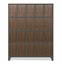 Picture of Jan Nowak Szafa skrytkowa socjalna BHP antracytowa/ orzech Eco* Design ROBERT, 1360 x 1720 x 450 mm