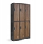 Изображение Jan Nowak Szafa socjalna 6-drzwiowa IGOR 900 x 1850 x 450 mm Eco Design* antracytowa/ orzech