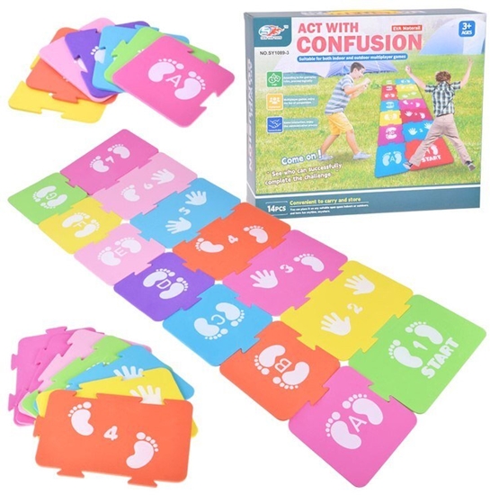 Picture of Jokomisiada Dynamiczna gra ruchowa Dziaaj z zamieszaniem - piankowe puzzle ZA5611 EDUKAMP