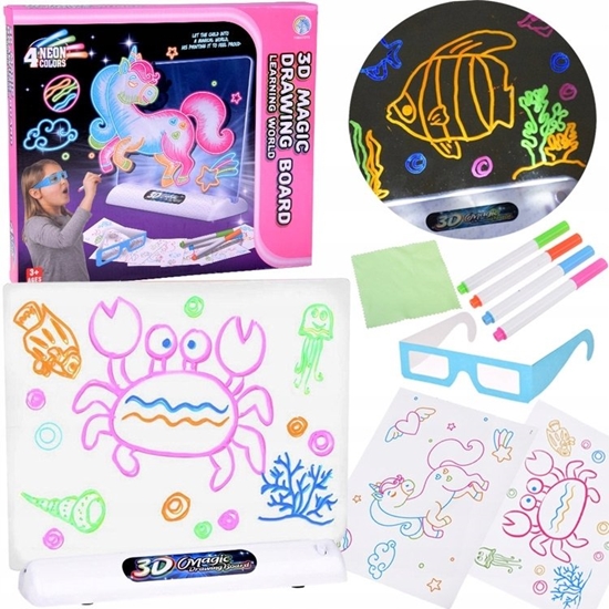 Picture of Jokomisiada Tablica do Rysowania 3D z Podwietleniem LED + Pisaki i Okulary TA0115