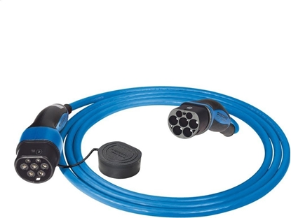 Изображение Kabel do adowania samochodów Mennekes Mennekes charging cable Mode 3, type 2, 32A, 3PH (blue/black, 7.5 meters)