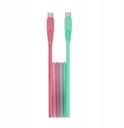 Attēls no Kabel USB Gembird Setty kabel USB-C - USB-C 1,5 m 3A KGC-C-1.5320 gradient turkusowo-róowy