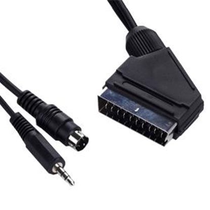 Attēls no Kabelis SCART/S-Video+Audio 3m. Gembird CCV-4444