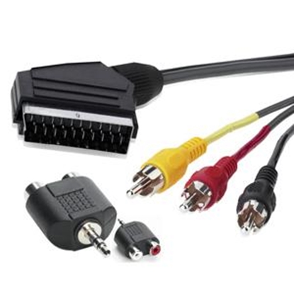 Изображение Kabeļu SCART/2audio,1Video socket 10m.
