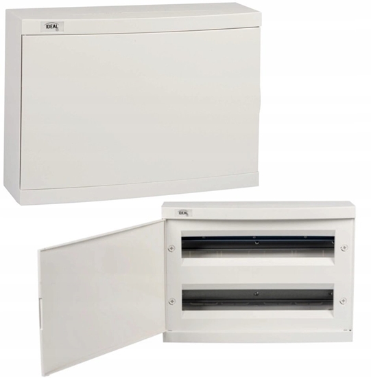 Изображение Kanlux Rozdzielnica moduowa tworzywo natynkowy 2x18 IP30 IK07 N+PE klasa II biae drzwi KDB-S36P biay 23629