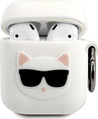 Attēls no Karl Lagerfeld Etui ochronne KLACA2SILCHWH Silicone Choupette do AirPods 1/2 biae