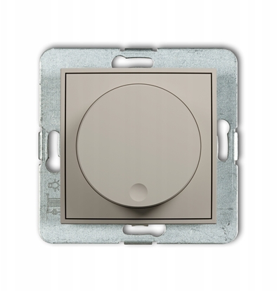 Attēls no Karlik MINI Mechanizm elektroniczny regulator owietlenia przyciskowo-obrotowy do lamp LED taupe 60MRO-2