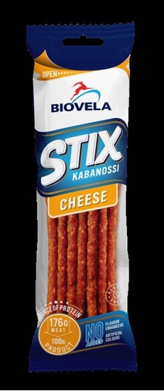 Picture of Karsti kūpinātas nūjiņas KABANOSSI ar SIERU 100g BIOVELA