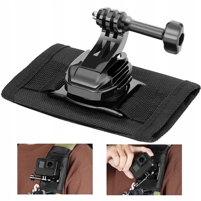 Picture of Kf Uchwyt Plecak Szelki 360° Na Rzep Do Gopro Sjcam Xiaomi Dji Na Telefon / Kf31.115
