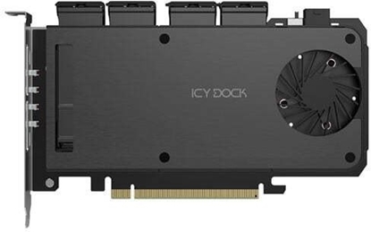 Attēls no Kiesze Icy Dock IcyDock Adapter 4 x M.2 NVMe SSD Mobile Rack Adapter Card fo