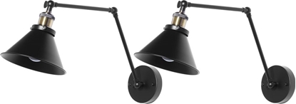 Picture of Kinkiet Beliani Zestaw 2 lamp ciennych NARVA Regulowana Metal Czarny
