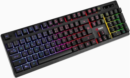 Изображение Klawiatura C-Tech C-TECH klawiatura gaming pómechaniczna Iris (GKB-08), casual gaming, CZ/SK, tczowe podwietlenie, USB