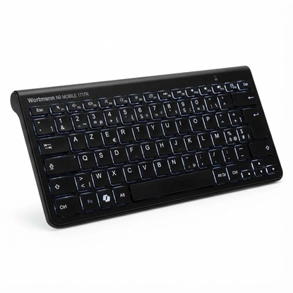 Изображение Klawiatura Wortmann AG NB MOBILE 1717R Tastatur podwietlana w biaym [FR] Copilot Logo podwietlana klawiatura (biay)