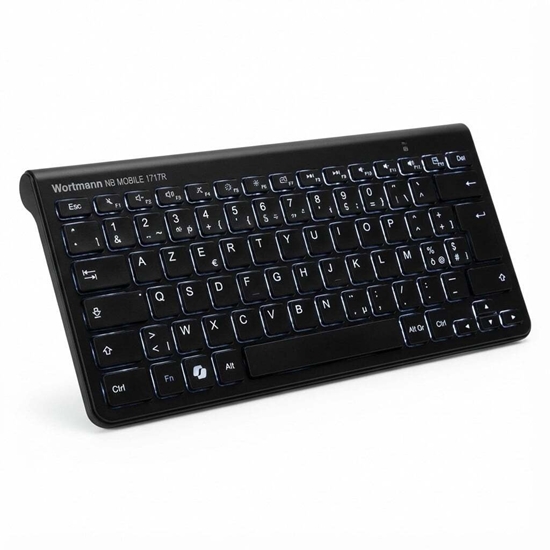 Изображение Klawiatura Wortmann AG NB MOBILE 1717R Tastatur podwietlana w biaym [FR] Copilot Logo podwietlana klawiatura (biay)