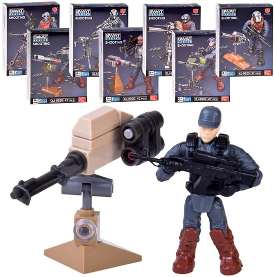 Изображение Klocki policjant SWAT ruchoma figurka onierzyk model do zoenia ZA5724 EDUKAMP