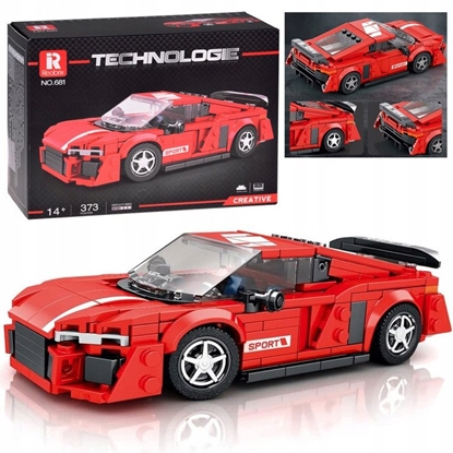 Изображение Klocki techniczne Auto CZERWONE w stylu sportowego coupe 373-ele ZA5782 EDUKAMP