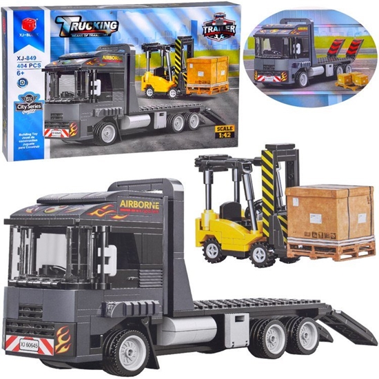 Изображение Klocki techniczne POJAZDY 1:42 - Tir z lawet i wózek widowy 404ele ZA5722 EDUKAMP