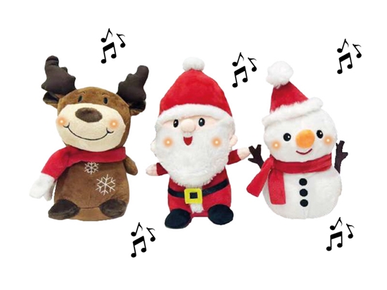 Picture of Koala Games G2586 Christmas Danging, Singins  & Lighting Plushes 24 cm
