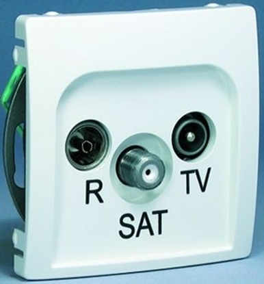 Изображение Kontakt-Simon Gniazdo antenowe BASIC MODU RTV/SAT przelotowe biae - BMZAR-SAT10/P.01/11