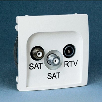 Изображение Kontakt-Simon Gniazdo antenowe BASIC MODU SAT/SAT/RTV kocowe biae - BMZAR+SAT3.1-P2.01/1