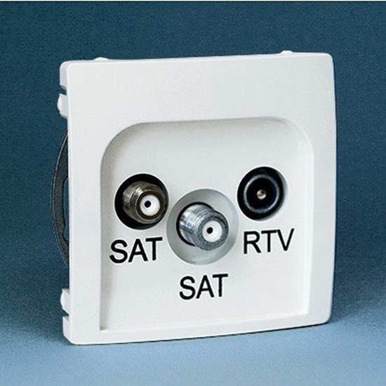 Изображение Kontakt-Simon Gniazdo antenowe BASIC MODU SAT/SAT/RTV kocowe biae - BMZAR+SAT3.1-P2.01/1