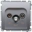 Picture of Kontakt-Simon Gniazdo antenowe Simon Basic R-TV-SAT przelotowe 10dB inox (BMZAR-SAT10/P.01/21)