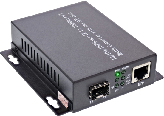 Picture of Konwerter wiatowodowy InLine InLine® Network Media Converter 10/100/1000Mb/s TP to SFP FO (for LC Duplex), MM, 550m