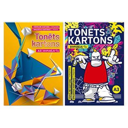 Picture of Krāsains kartons A3, 8 krāsas, divpusējs