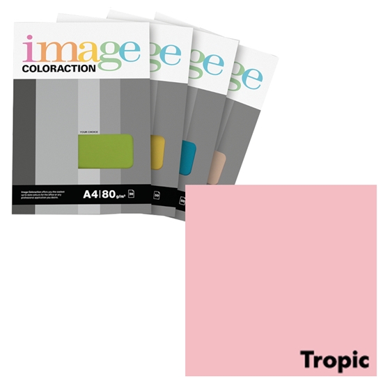 Picture of Krāsains papīrs A4, 50 loksnes, 80g/m2, bāli rozā krāsa, Image Coloraction