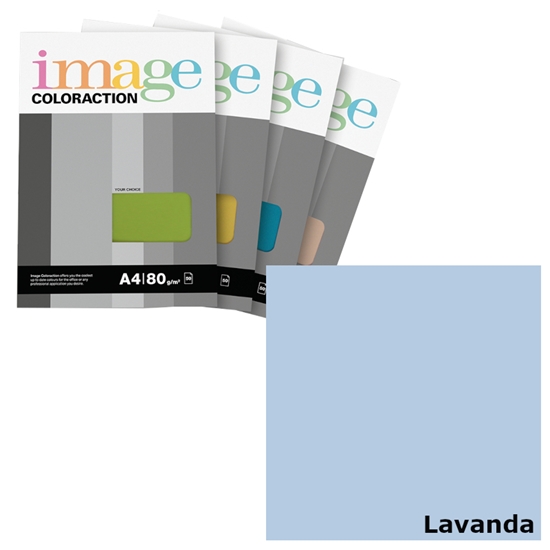 Picture of Krāsains papīrs A4, 50 loksnes, 80g/m2, lavandas krāsa, Image Coloraction