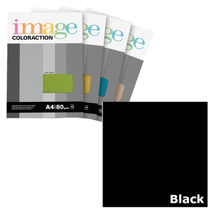 Picture of Krāsains papīrs A4, 50 loksnes, 80g/m2, melna krāsa, Image Coloraction